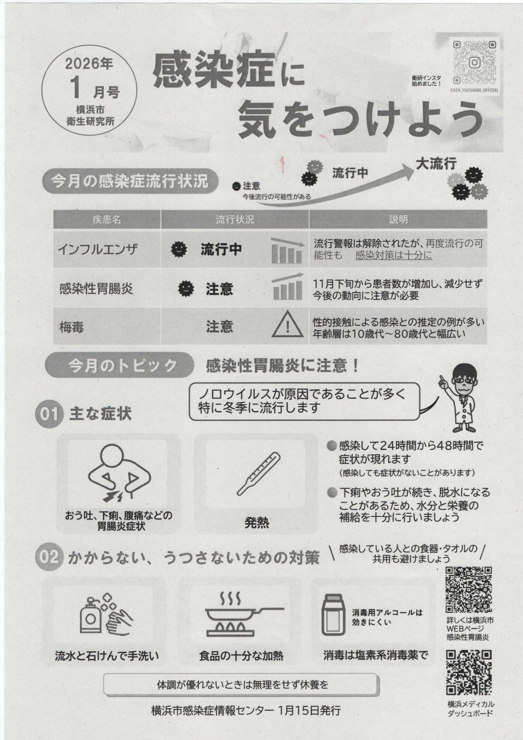 感染症に気をつけよう【保健部】